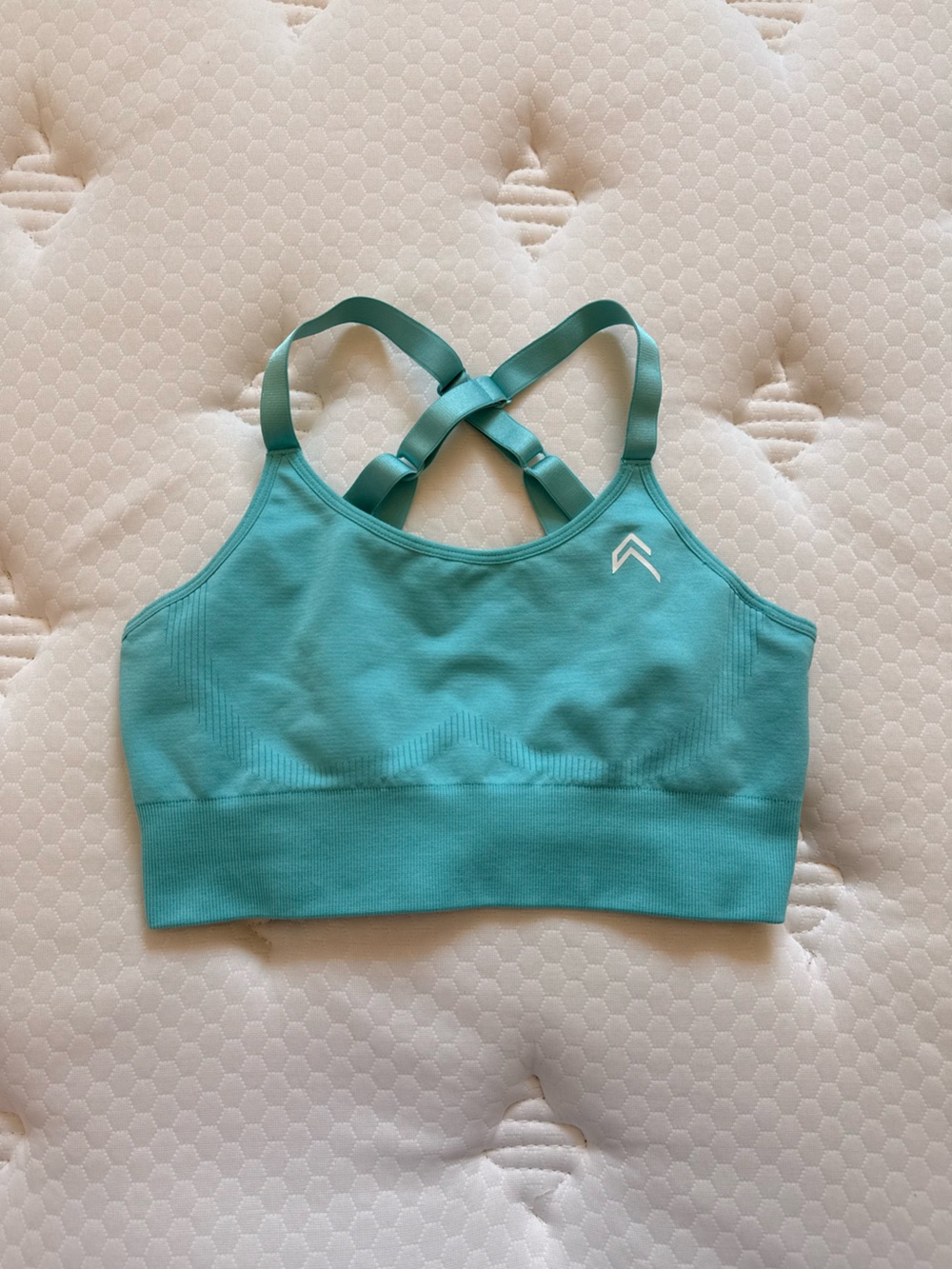 Oner Active Teal Crossback Seamless Sports Bra